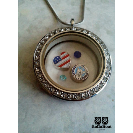 FLOATING LOCKET - NAVY